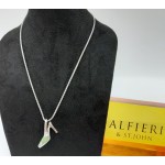 Alfieri St John - 18k  White   Gold Diamond Green Jade Necklace